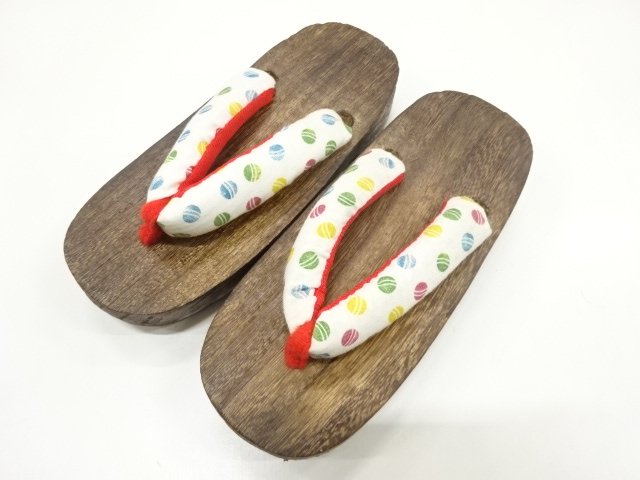 未使用品　焼桐子供用下駄(19.5センチ)